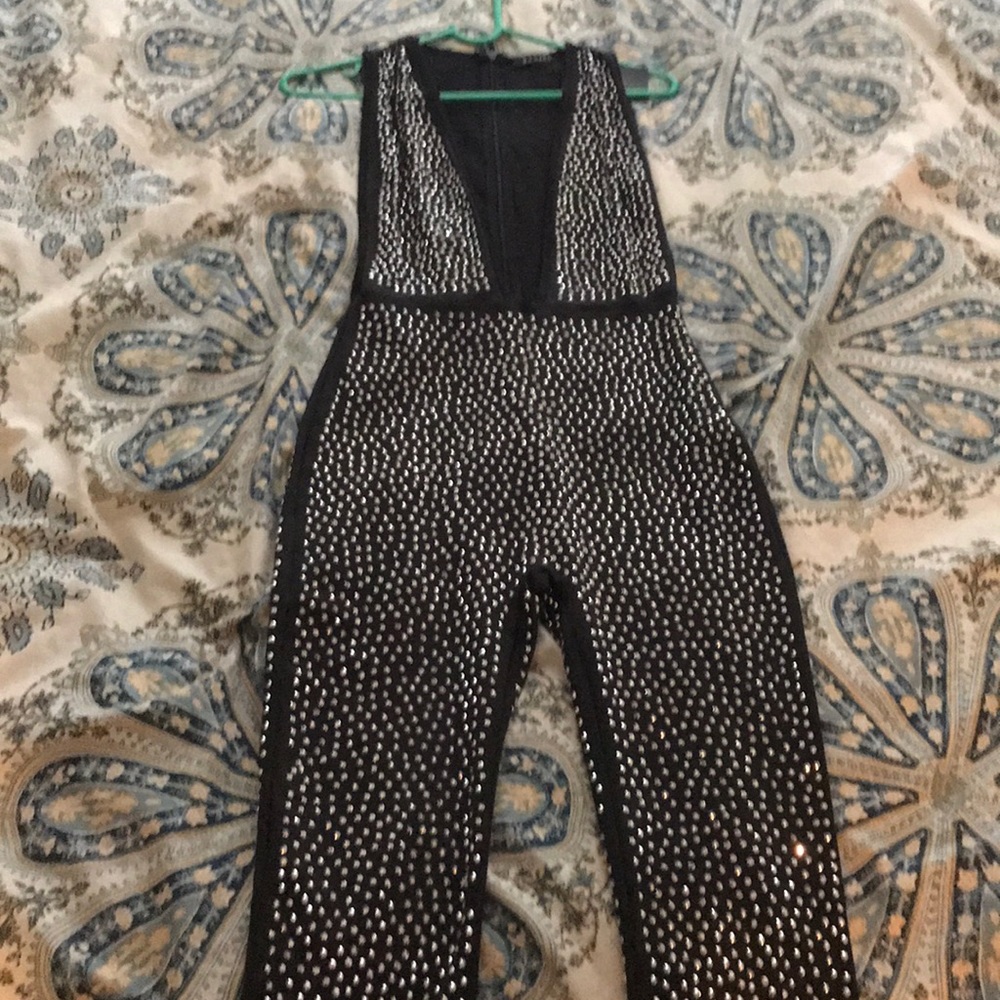 Studded black jumpsuit